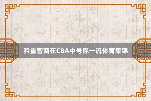 矜重智商在CBA中号称一流体育集锦