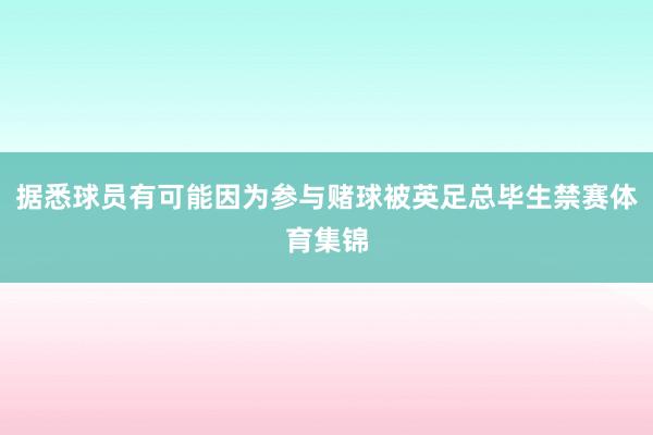 据悉球员有可能因为参与赌球被英足总毕生禁赛体育集锦