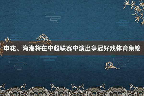 申花、海港将在中超联赛中演出争冠好戏体育集锦